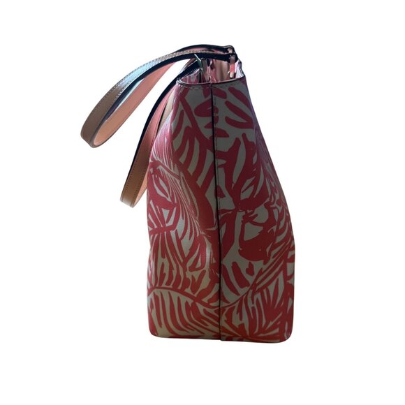 Kate Spade Grant Street Tropical Palm Juno Tote, Pink Multi - Picture 13 of 16